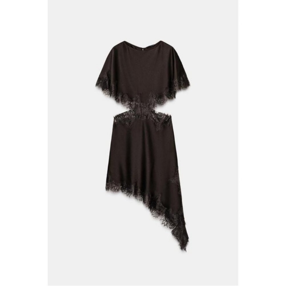 ZARA ZW COLLECTION CUT-OUT LACE DRESS - Picture 7 of 11